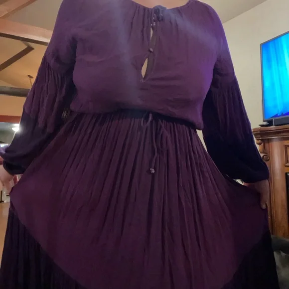 chinese dress ladies Small / Denim Combo